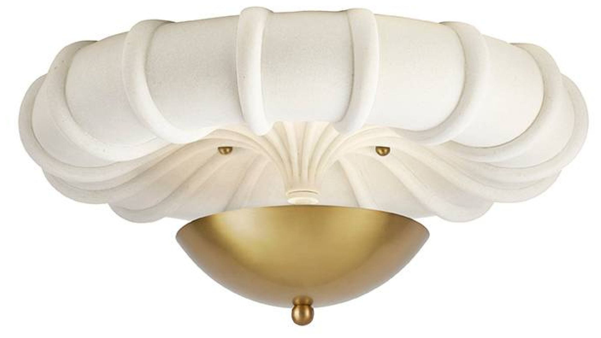 Image 2 Arteriors Camella Small Flush Mount 18" Ivory