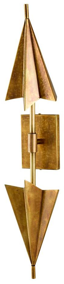 Image 3 Arteriors Canary Sconce Antique Brass more views