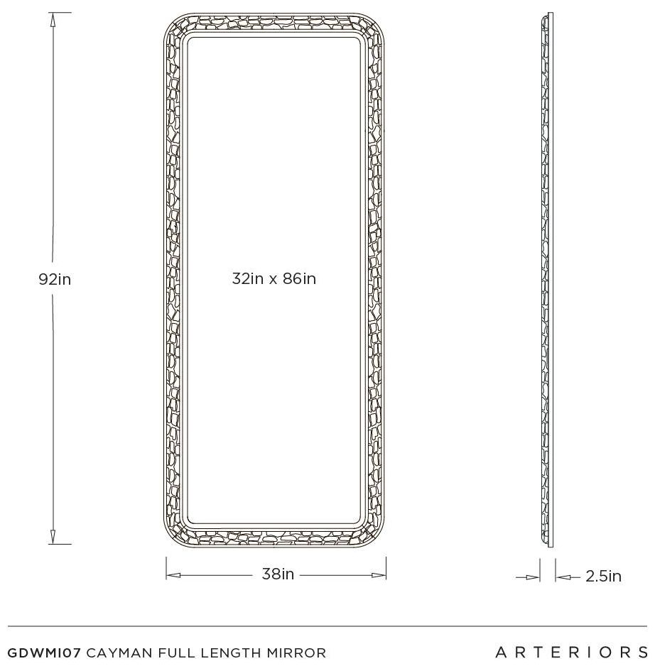 Image 5 Arteriors Cayman Full Length Mirror Bronze more views