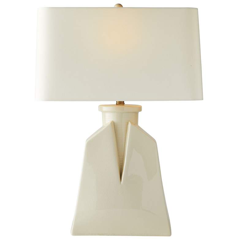 Image 1 Arteriors Cera Table Lamp Ivory Crackle Ceramic