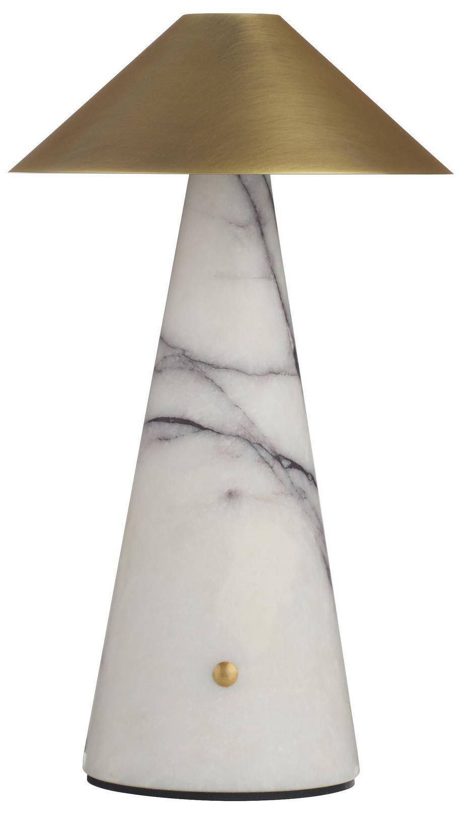 Image 2 Arteriors Chanell Rechargeable Accent Lamp Calacatta Viola more views