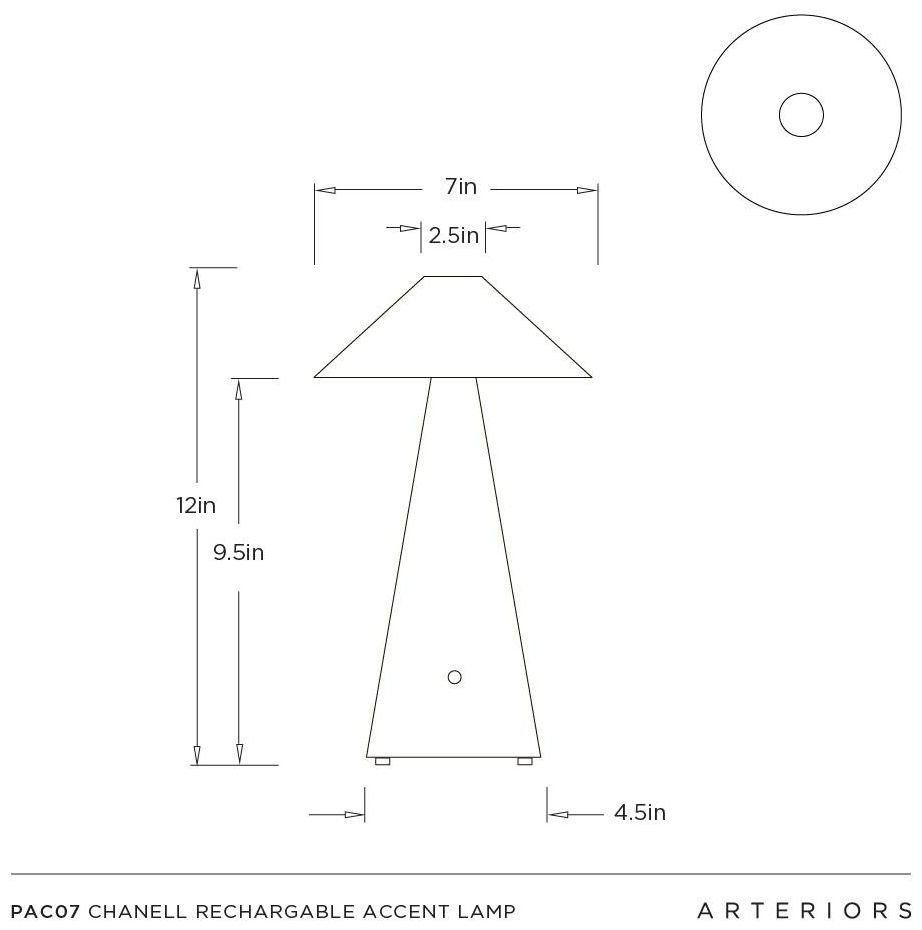 Image 6 Arteriors Chanell Rechargeable Accent Lamp Calacatta Viola more views