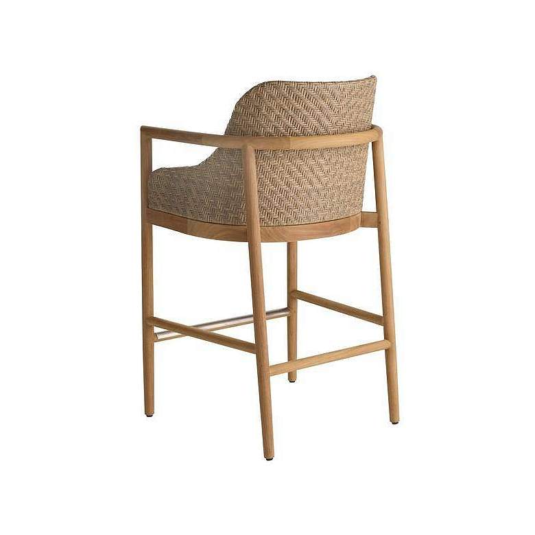 Image 3 Arteriors Chilton Outdoor Bar Stool Pearl Performance Boucle more views