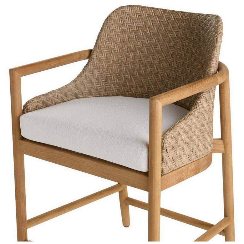 Image 4 Arteriors Chilton Outdoor Counter Stool Pearl Outdoor Performance Boucle more views