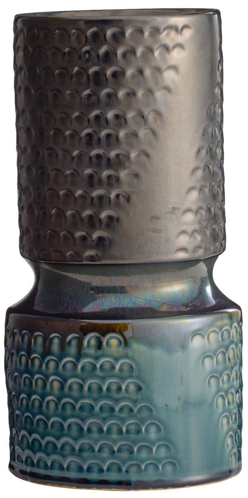 Image 3 Arteriors Cliff Vases, Set of 2 Gunmetal & Teal Reactive more views