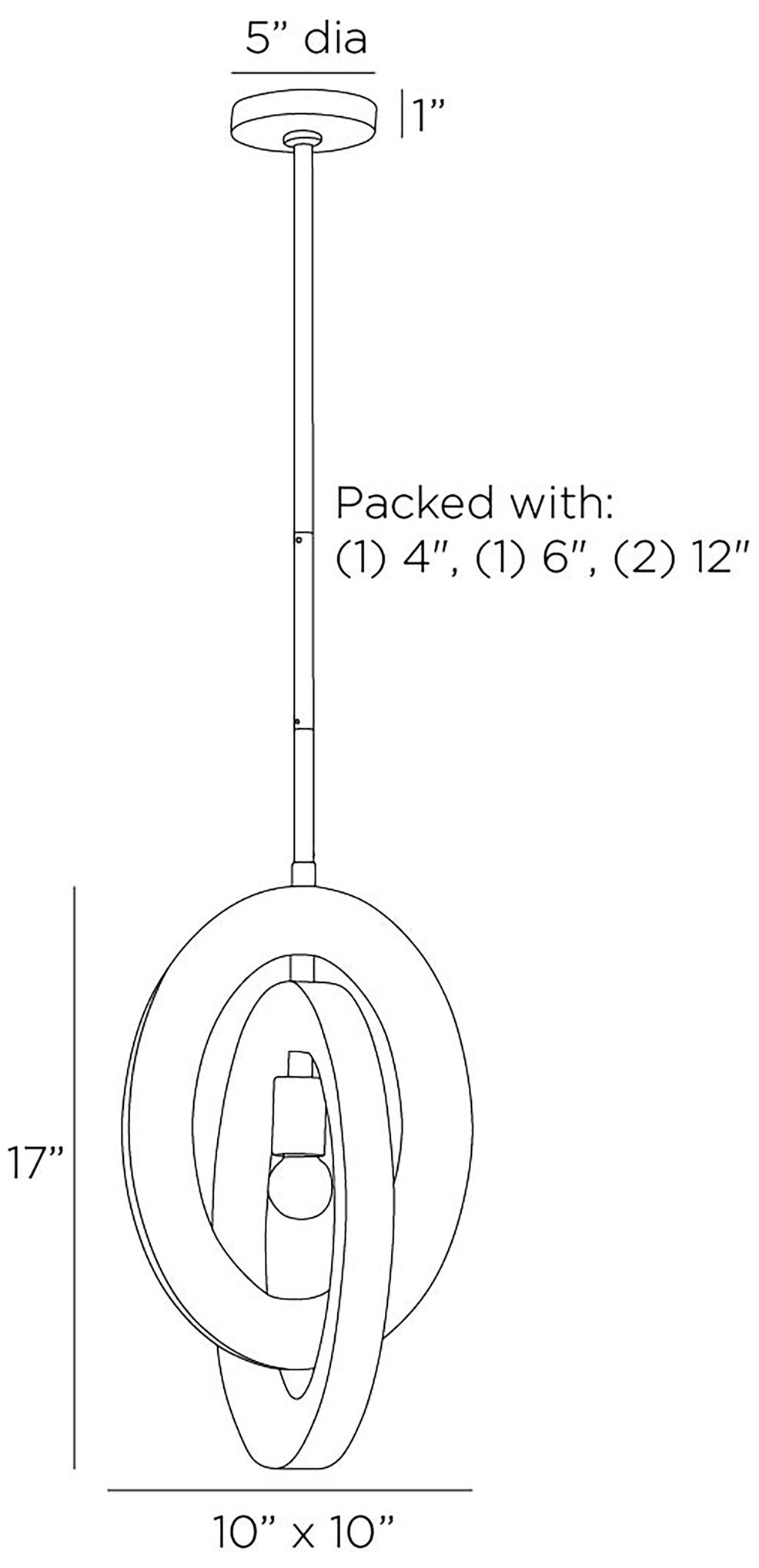 Arteriors Collins Pendant Faux Travertine/English Bronze