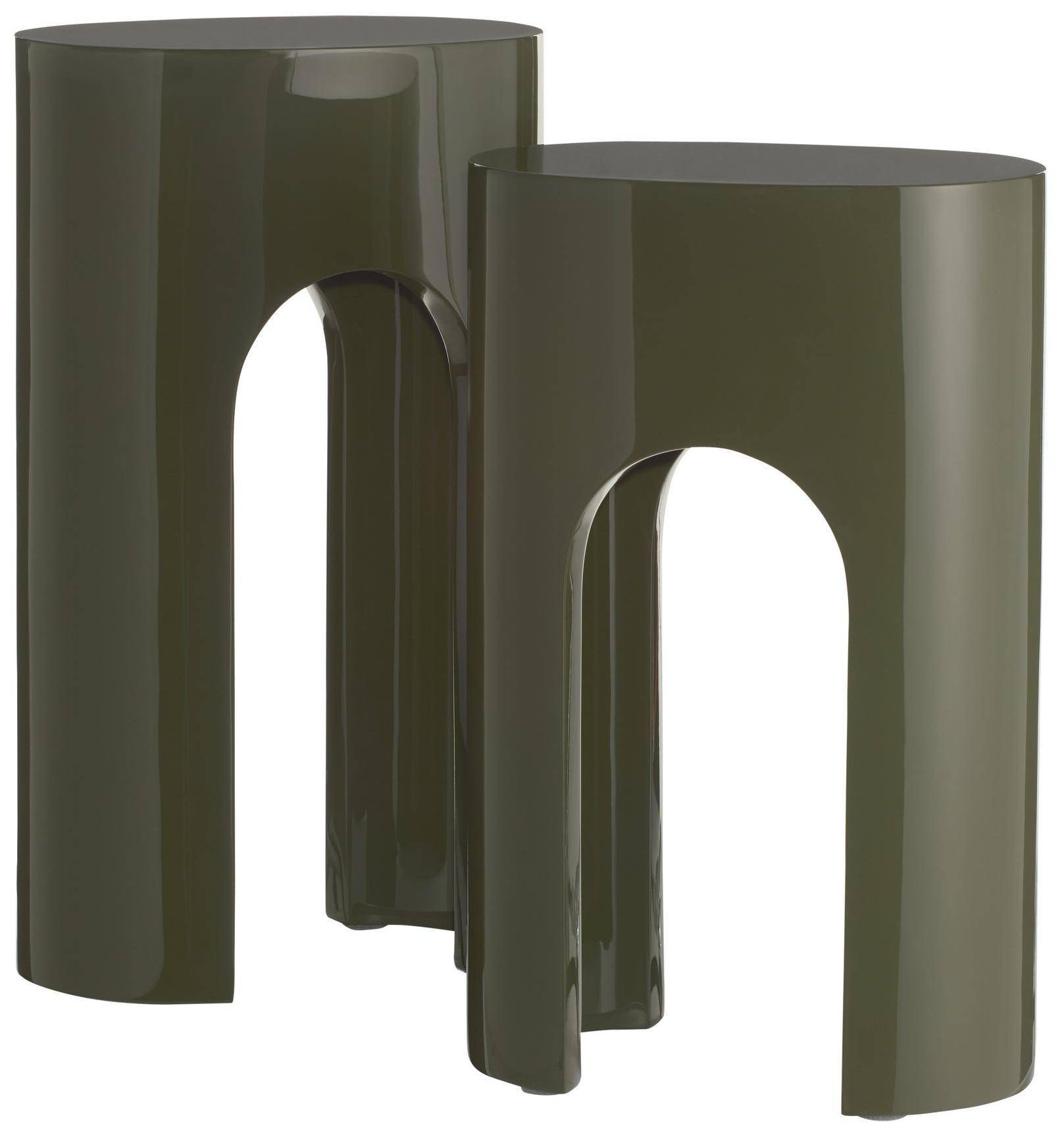 Image 7 Arteriors Constantine Short Accent Table Dark Moss more views