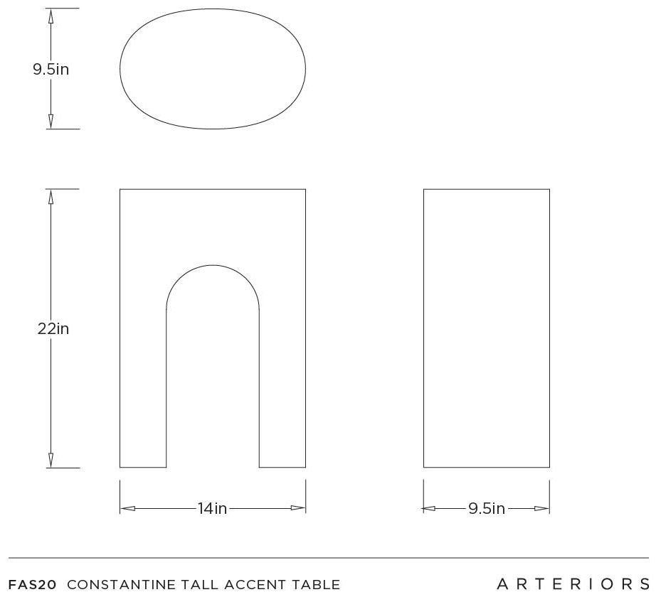 Arteriors Constantine Short Accent Table Dark Moss