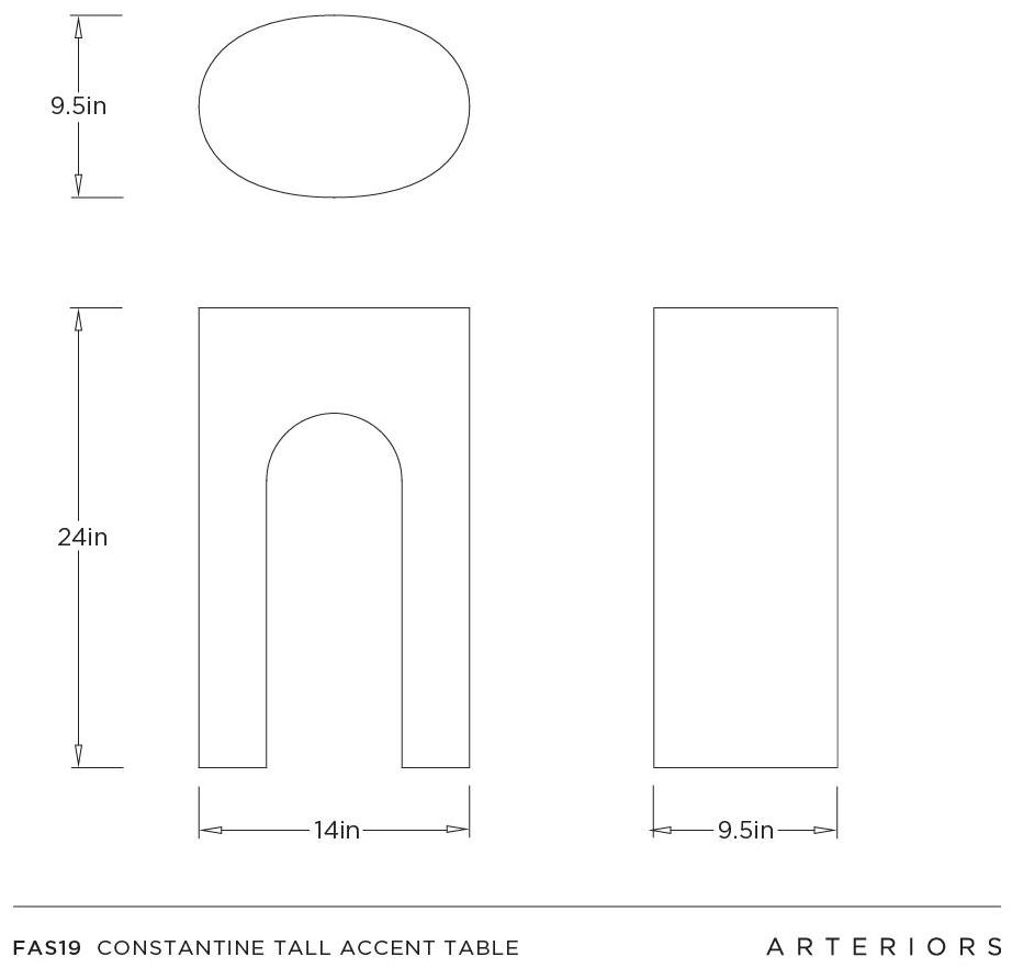 Image 7 Arteriors Constantine Tall Accent Table Dark Moss more views