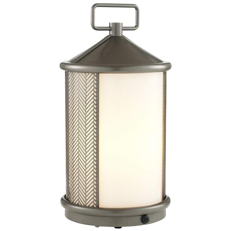 Image 1 Arteriors Copeland Pier mount Outdoor Lantern Aged Iron
