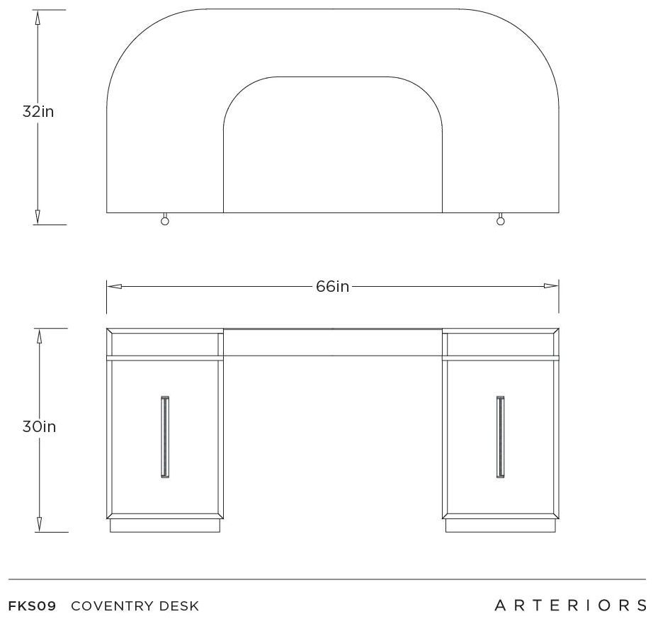Arteriors Coventry Desk Cerused Ebony