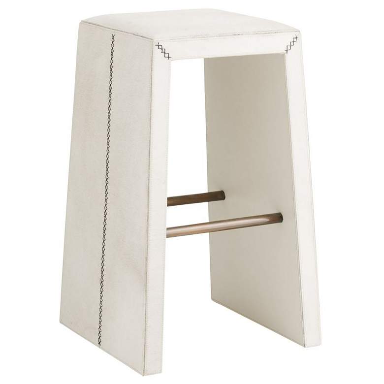 Image 1 Arteriors Cowan Bar Stool White Hair on Hide