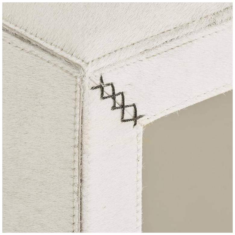 Image 3 Arteriors Cowan Bar Stool White Hair on Hide more views