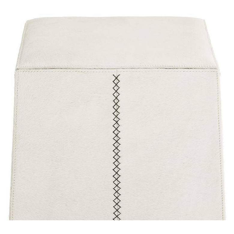 Image 4 Arteriors Cowan Bar Stool White Hair on Hide more views