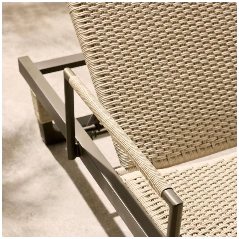 Arteriors Daytona Outdoor Chaise Buff Dutch Weave