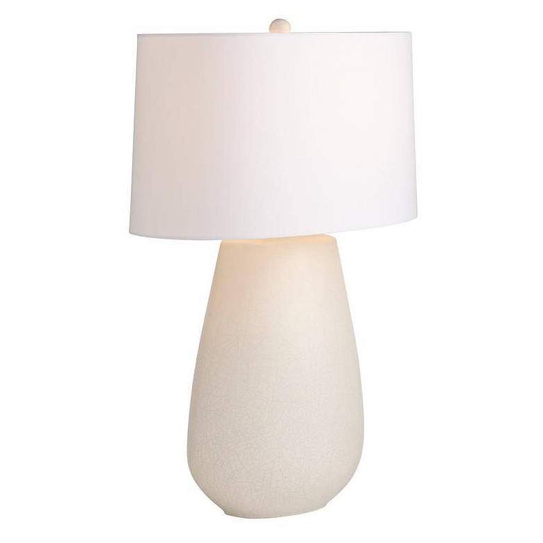 Image 3 Arteriors Deagan Crackle Ceramic Lamp Matte Ivory more views