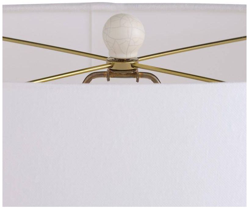 Arteriors Deagan Crackle Ceramic Lamp Matte Ivory