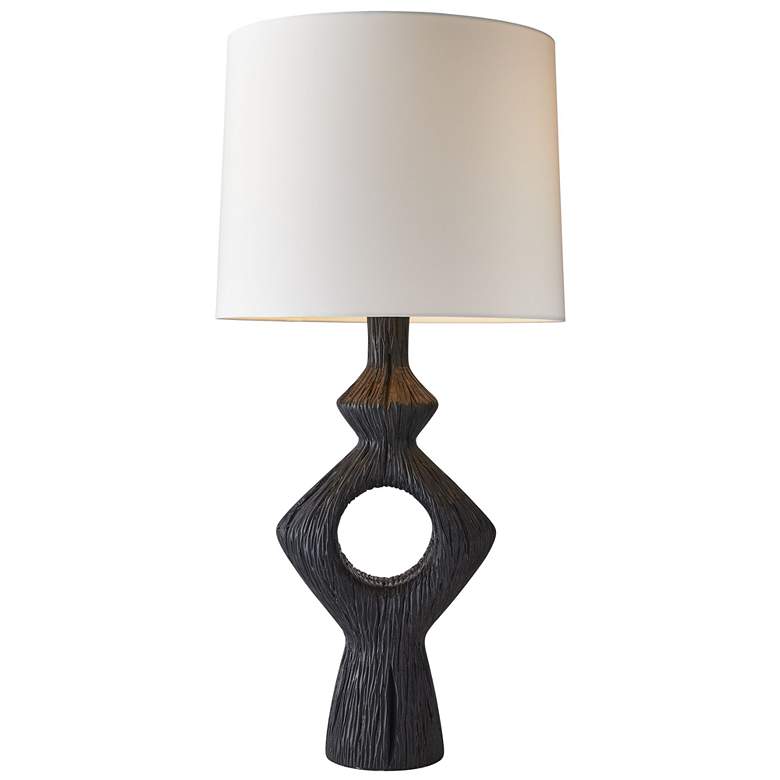 Image 1 Arteriors Deltoro Table Lamp Ebony Resin/Antique Brass