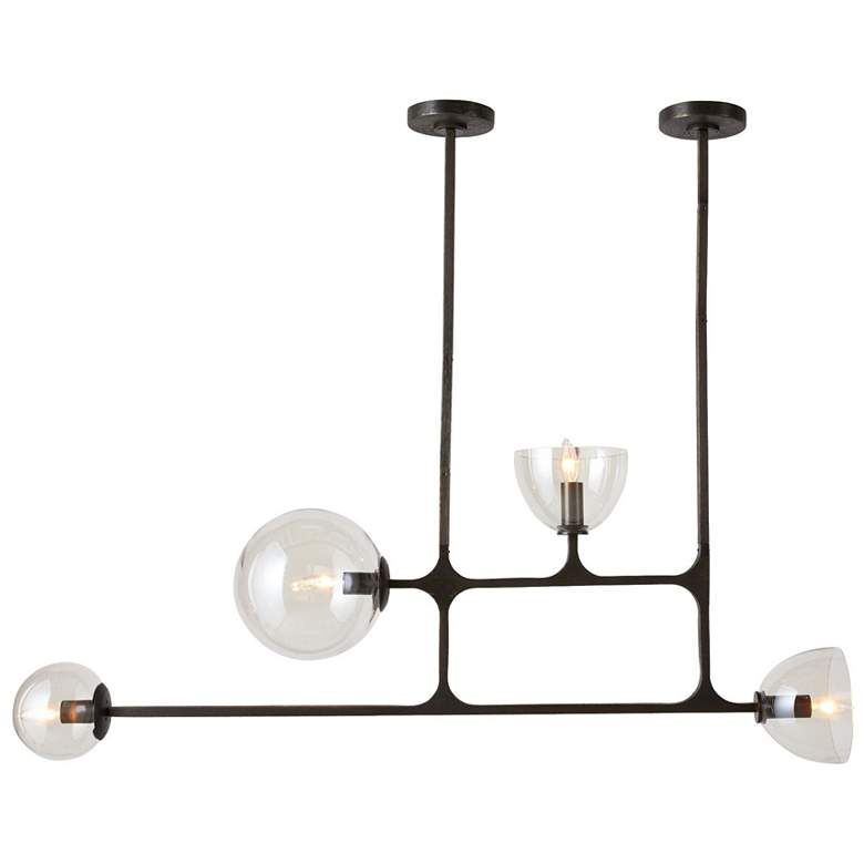 Image 1 Arteriors Dillon Linear Chandelier Chattered English Bronze