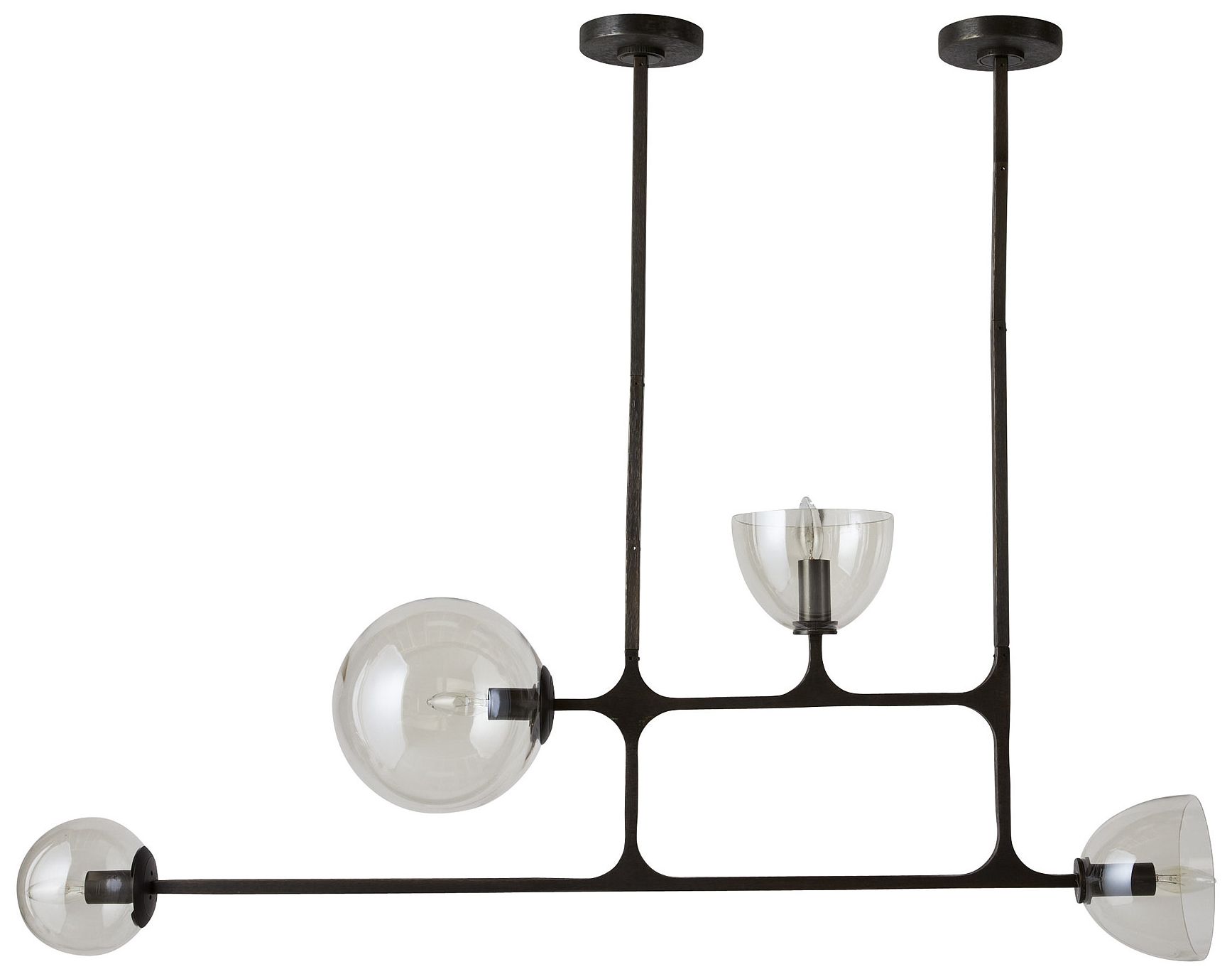 Image 2 Arteriors Dillon Linear Chandelier Chattered English Bronze more views