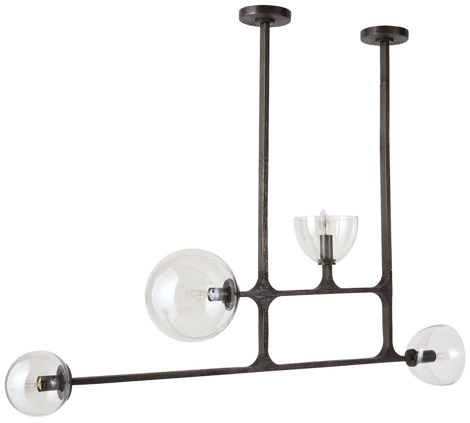 Image 3 Arteriors Dillon Linear Chandelier Chattered English Bronze more views