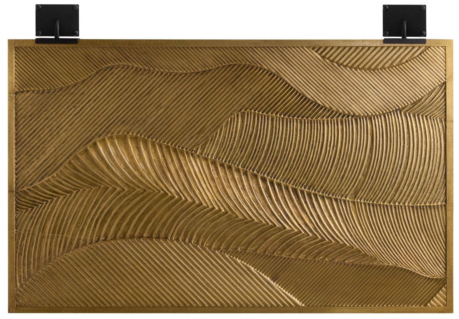 Image 2 Arteriors Drift Wall Plaque Antique Brass more views