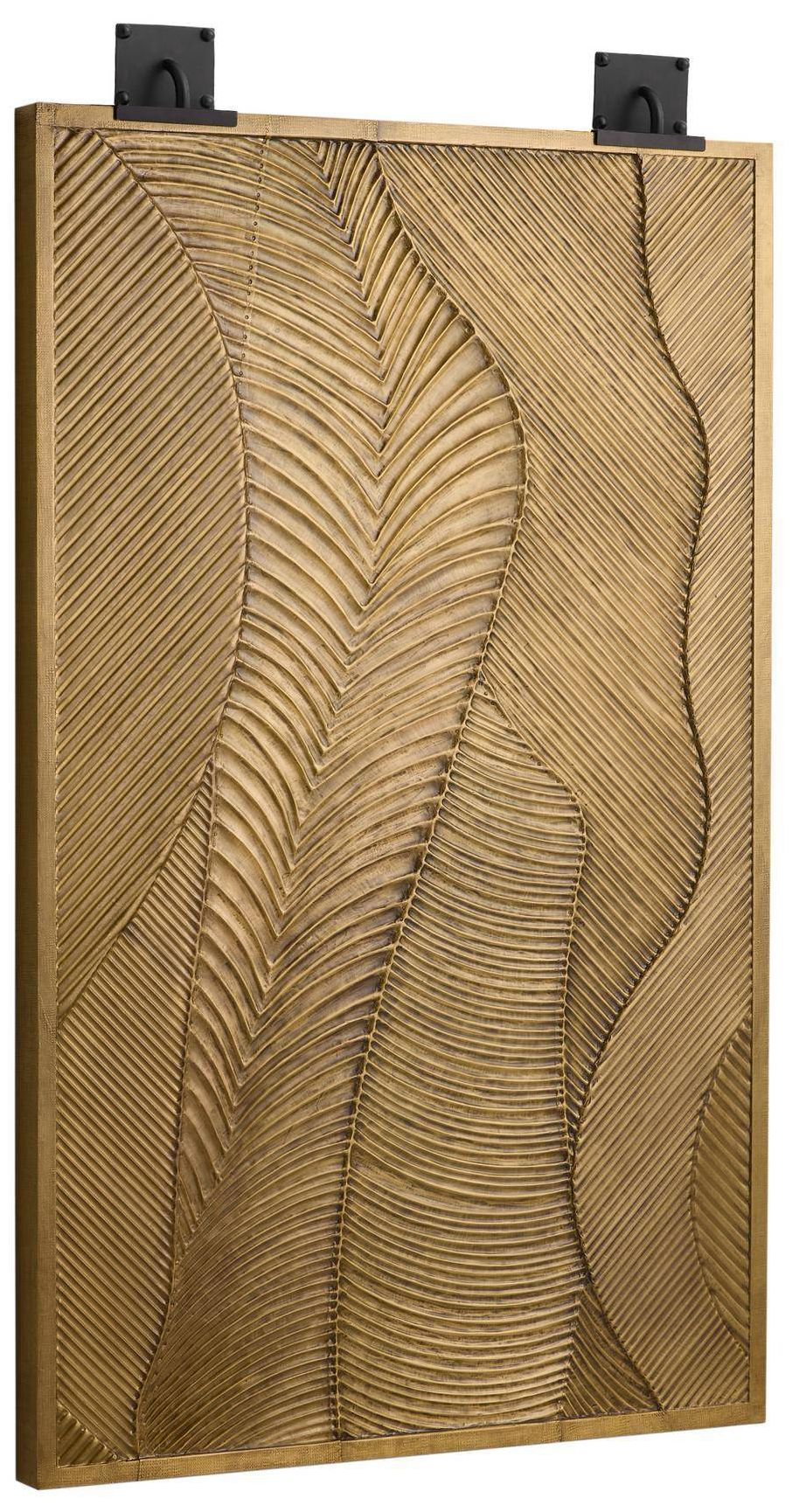 Image 3 Arteriors Drift Wall Plaque Antique Brass more views