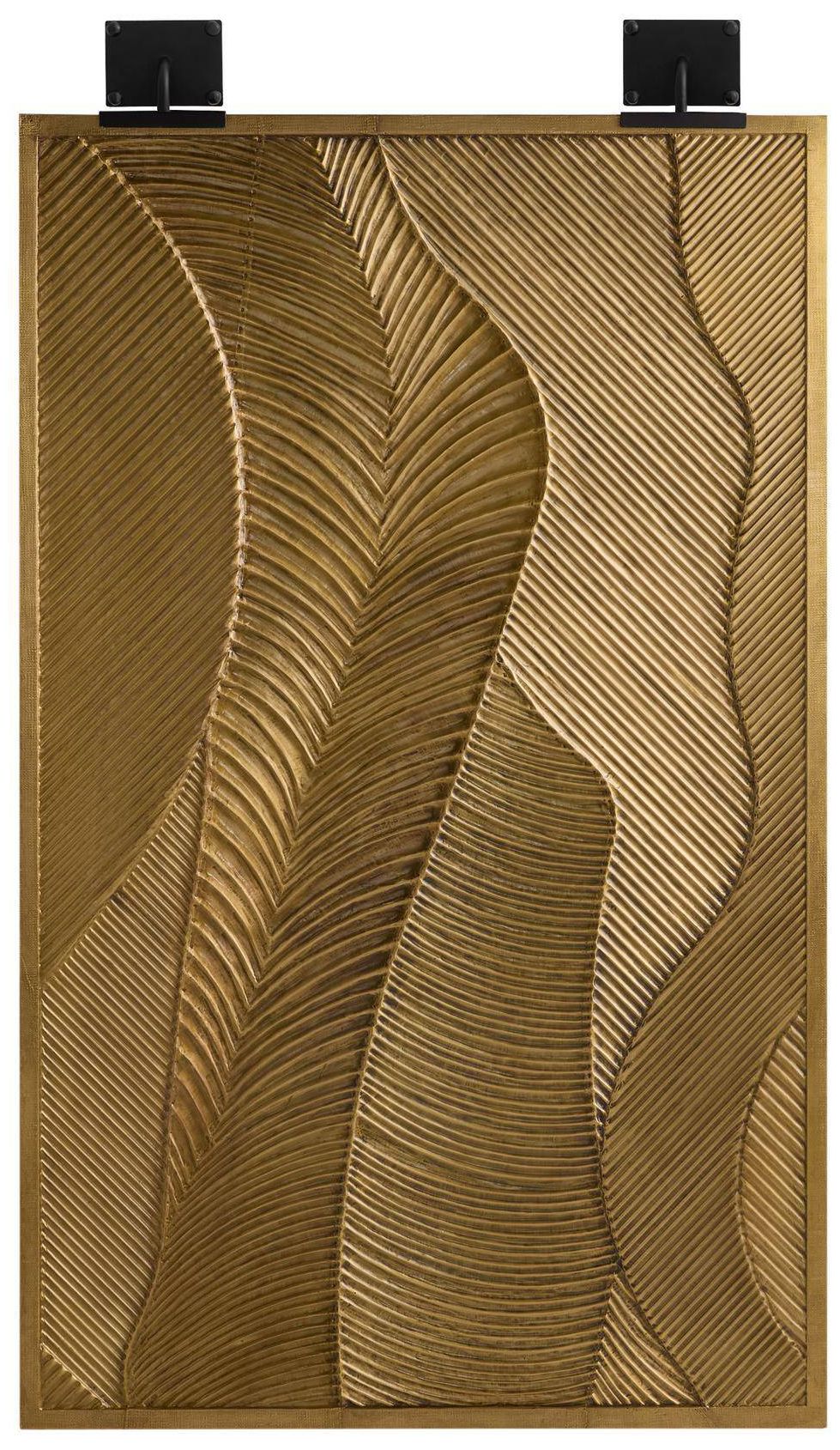 Image 4 Arteriors Drift Wall Plaque Antique Brass more views
