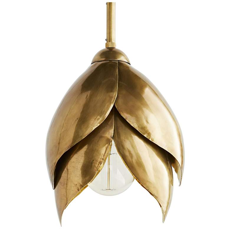 Image 1 Arteriors- Edith Pendant- 8" Vintage Brass