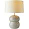 Arteriors Egret 29" High Platinum Crackle Modern Ceramic Table Lamp
