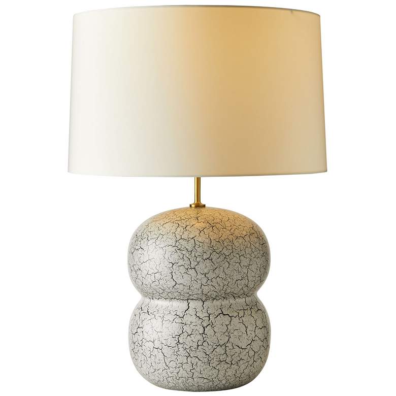 Image 1 Arteriors Egret Table Lamp Platinum Crackle Ceramic