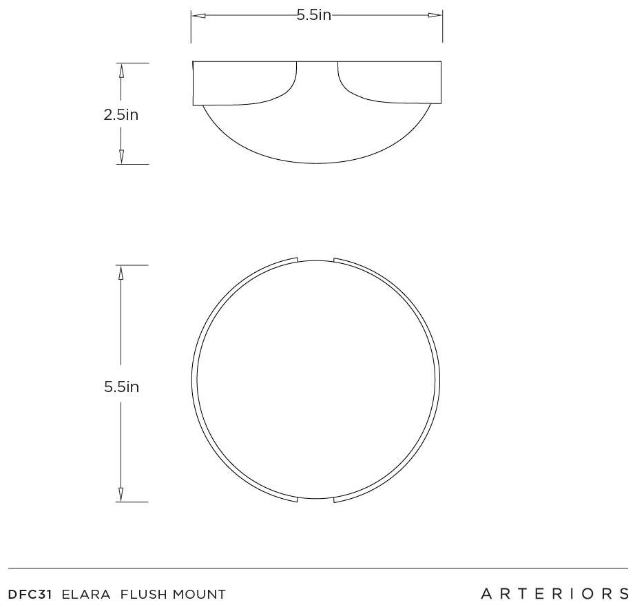 Image 7 Arteriors Elara Mini Flush Mount 5.5" White more views
