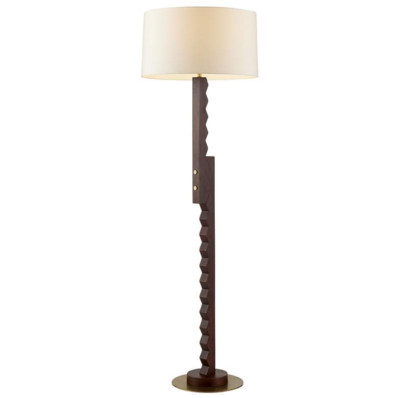 Image 1 Arteriors Elvis Floor Lamp Dark Walnut/Antique Brass