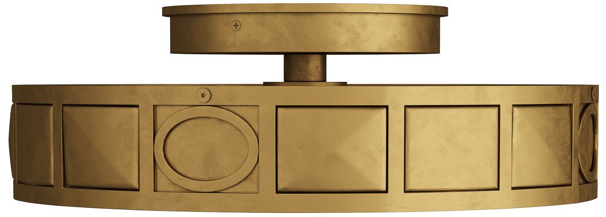 Image 2 Arteriors Empire Flush Mount Antique Brass more views
