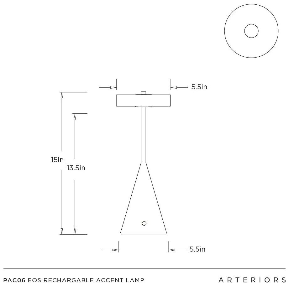 Image 6 Arteriors Eos Rechargeable Accent Lamp English Bronze more views