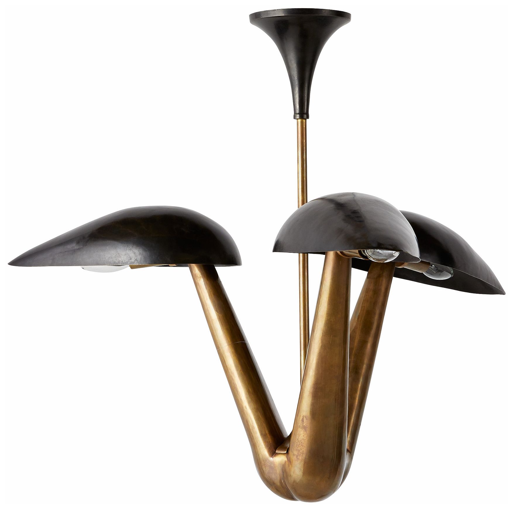 Image 3 Arteriors Everglades Chandelier Blackened Iron/Antique Brass more views