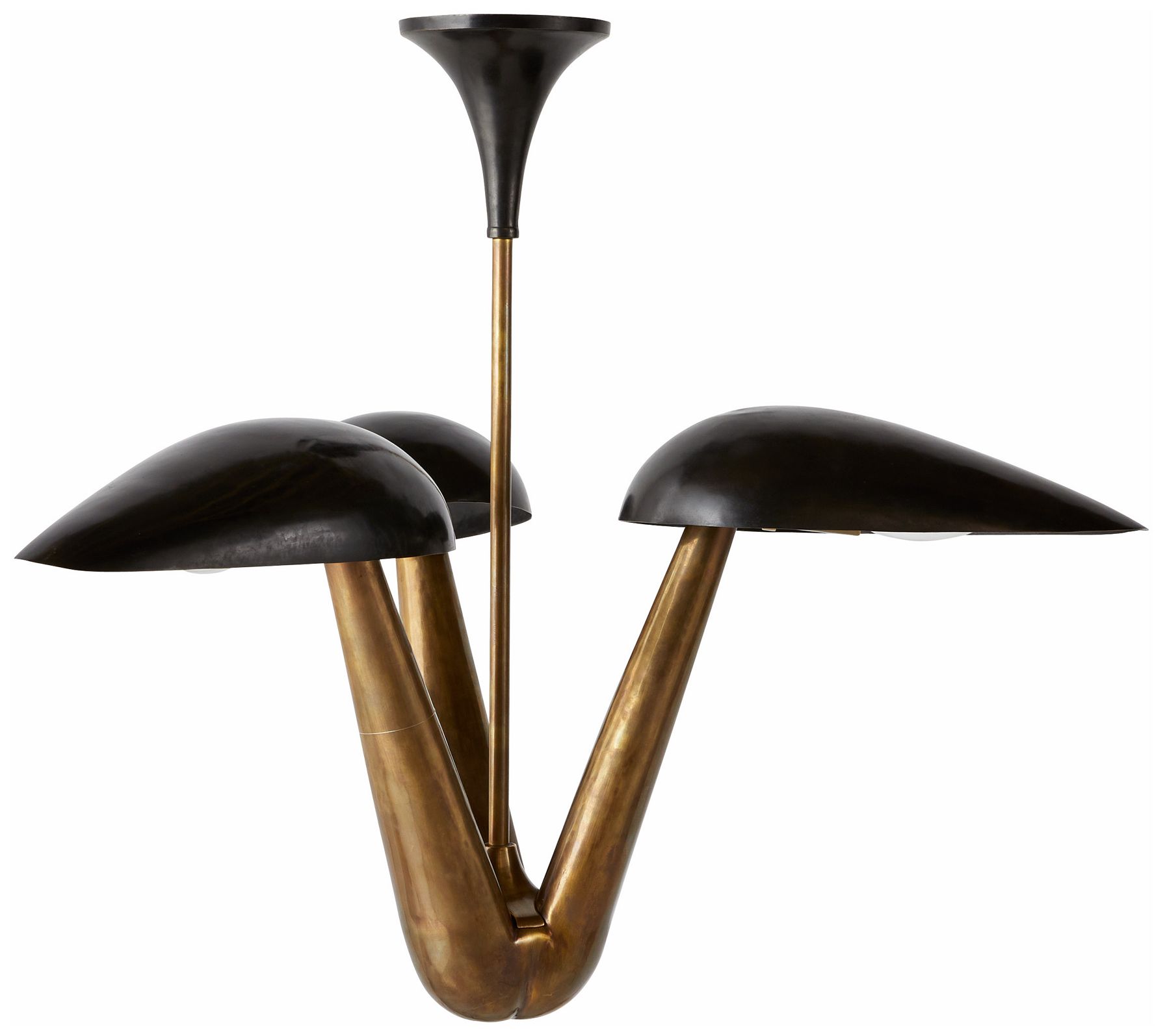 Image 4 Arteriors Everglades Chandelier Blackened Iron/Antique Brass more views