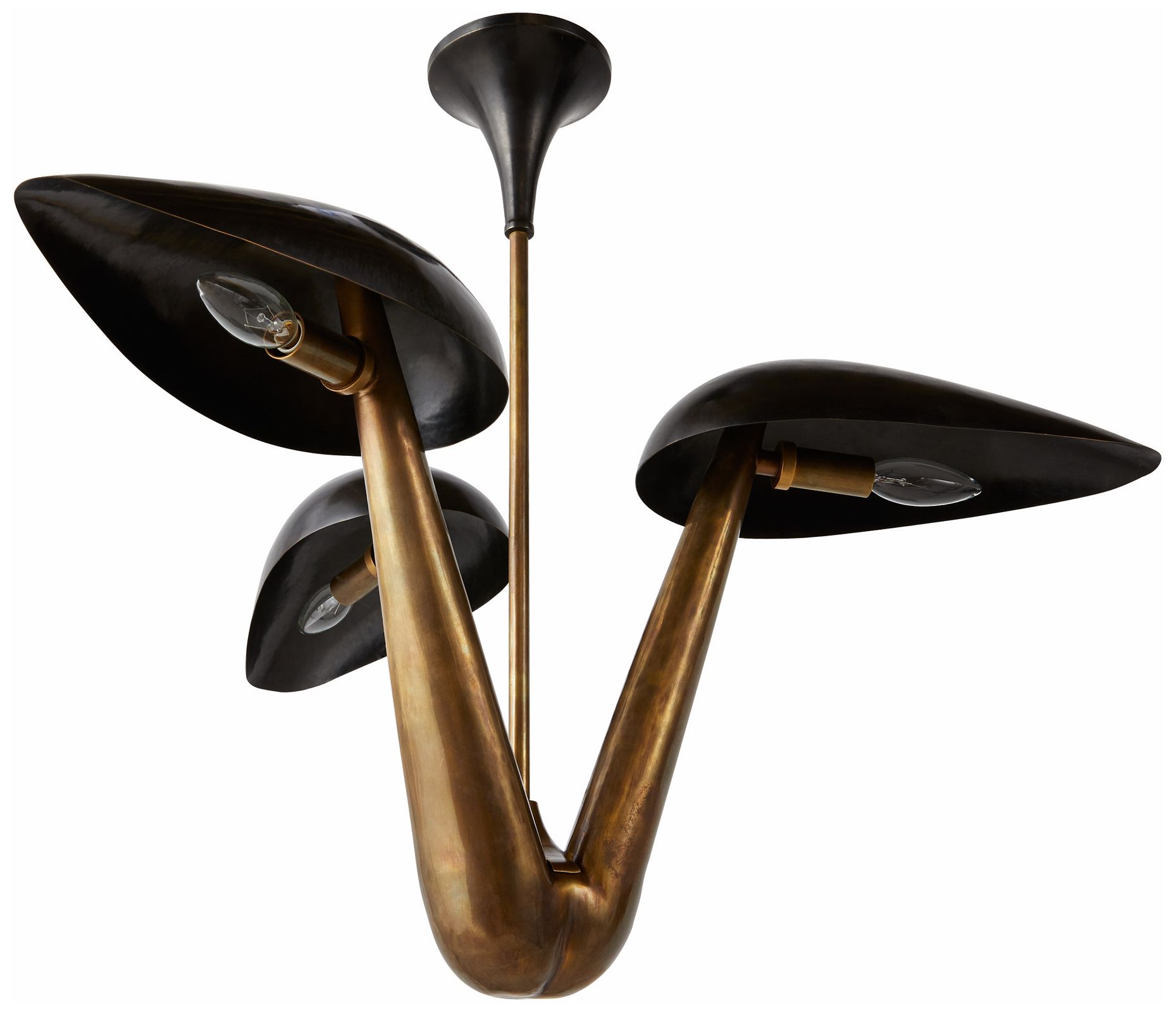 Image 5 Arteriors Everglades Chandelier Blackened Iron/Antique Brass more views