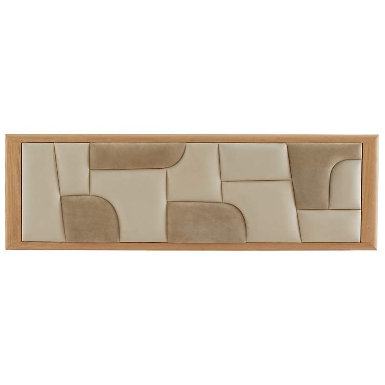 Image 7 Arteriors Fairfield Bench Greige Leather more views