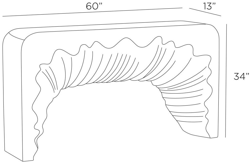 Image 7 Arteriors Farely Outdoor Console Ivory more views