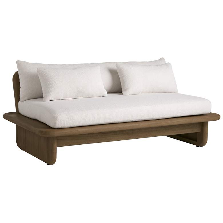 Image 2 Arteriors Fargo Outdoor Settee Shale Outdoor Texture
