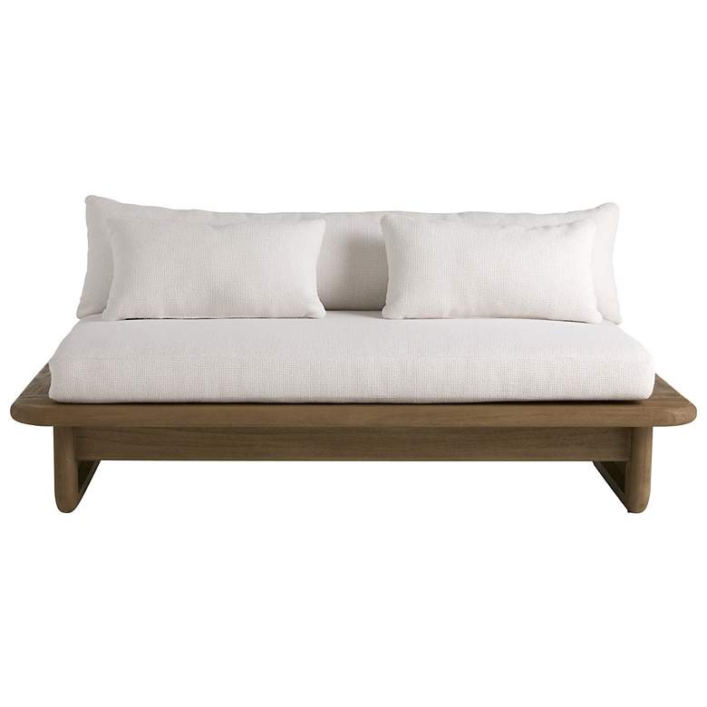 Image 3 Arteriors Fargo Outdoor Settee Shale Outdoor Texture more views