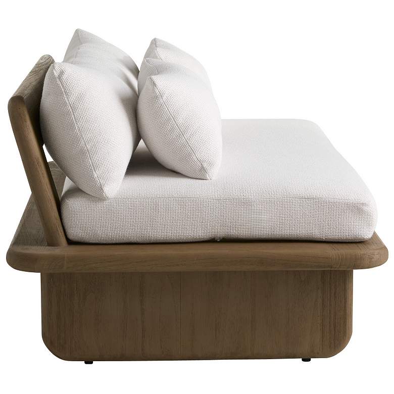 Image 4 Arteriors Fargo Outdoor Settee Shale Outdoor Texture more views