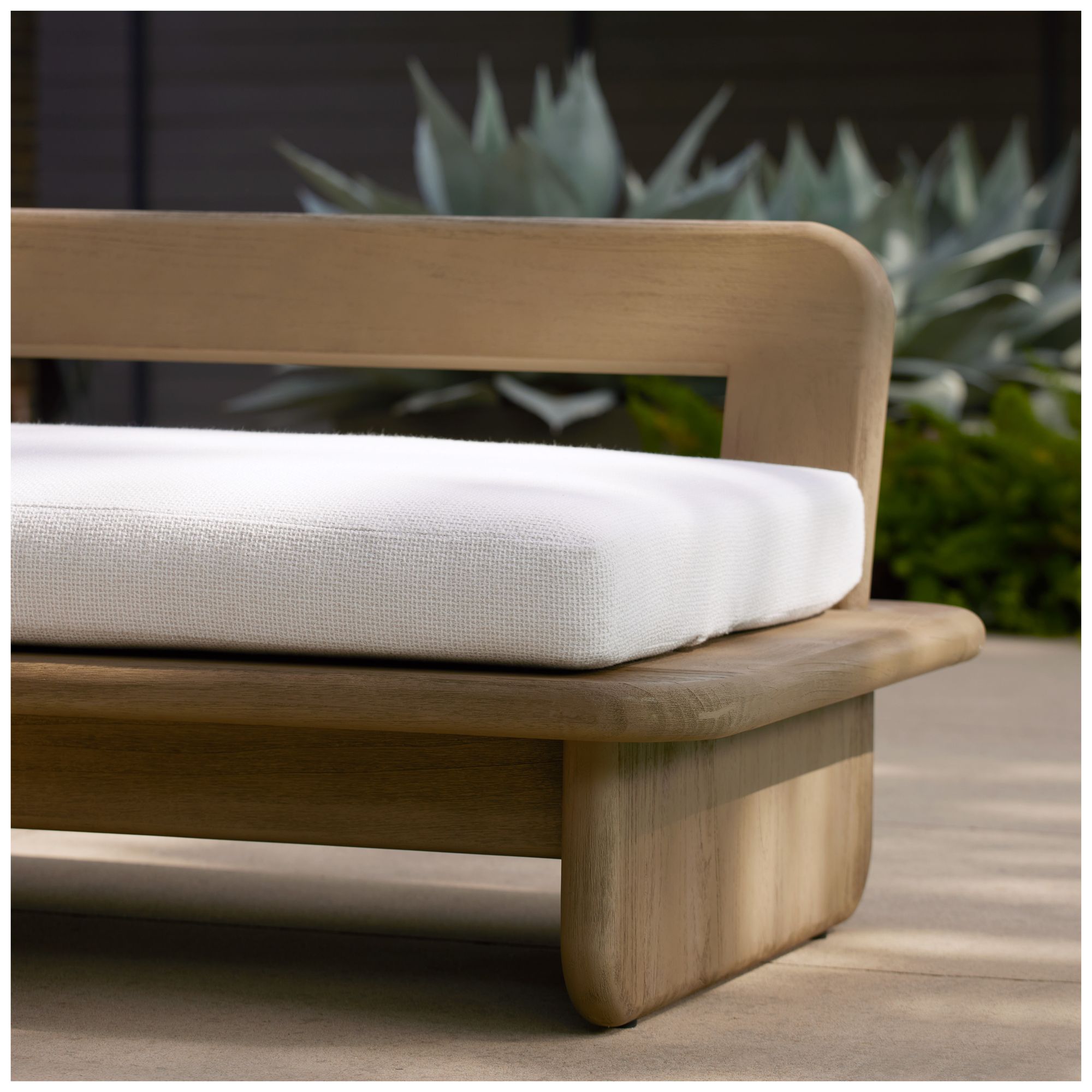 Arteriors Fargo Outdoor Settee Shale Outdoor Texture