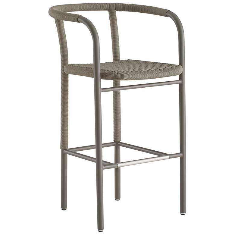 Image 1 Arteriors Feller Outdoor Bar Stool Fossil Synthetic Rope