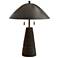 Arteriors Fender Lava Stone Lamp Black