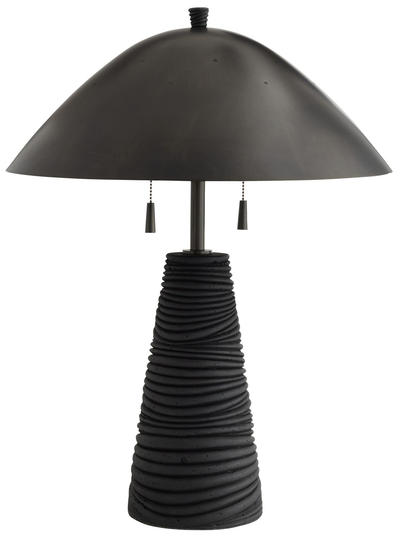 Image 3 Arteriors Fender Lava Stone Lamp Black more views