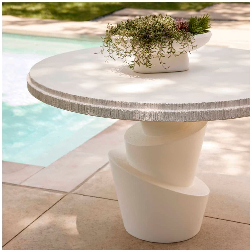 Arteriors  Figueroa Outdoor Entry Table Ivory