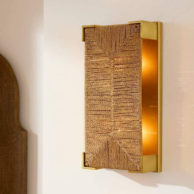 Image 1 Arteriors Finnegan Sconce 16" Natural Antique Brass