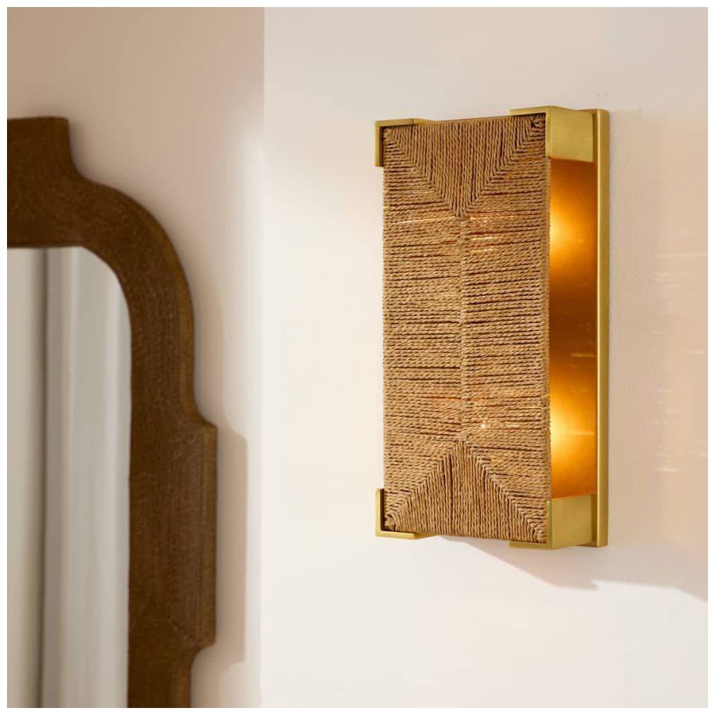 Arteriors  Finnegan Sconce 16" Natural Antique Brass